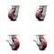 Service Caster 5 Inch Kingpinless Poly on Aluminum Wheel Swivel Caster Set with 2 Brakes SCC SCC-KP30S520-PAR-2-SLB-2 - alternate 1